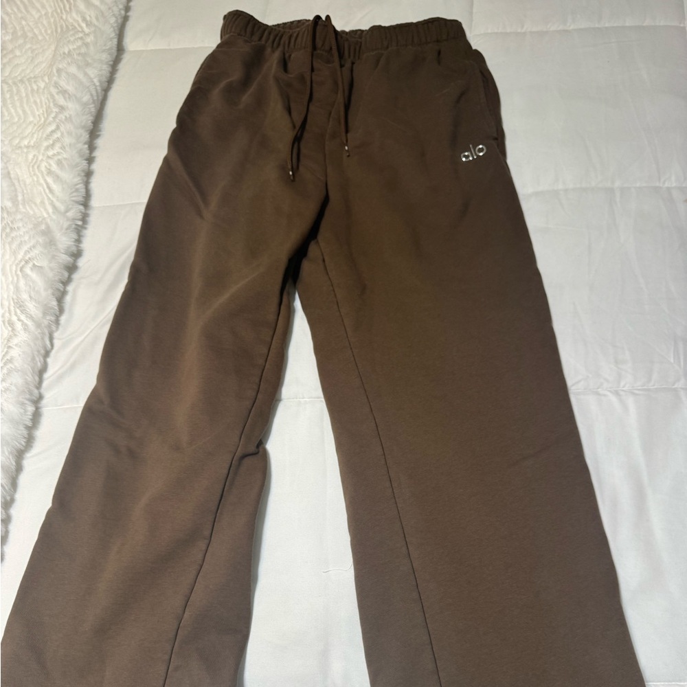 ALO Brown Straight Leg Sweatpants